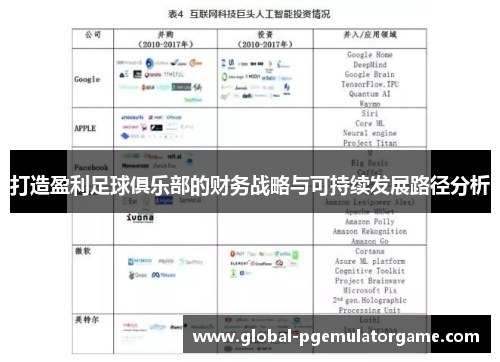 打造盈利足球俱乐部的财务战略与可持续发展路径分析